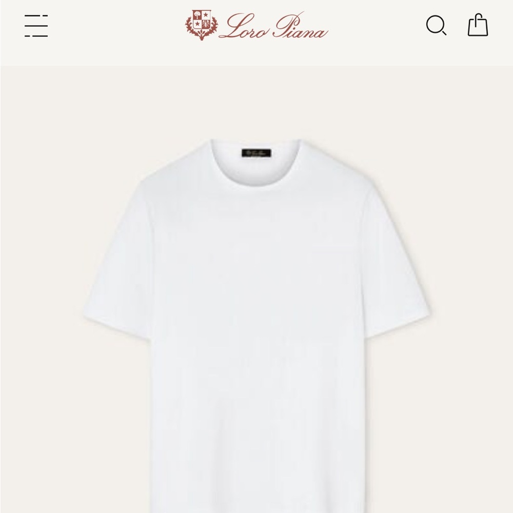 Lora Piana trenezzo optic White Men's tee t-Shirt large